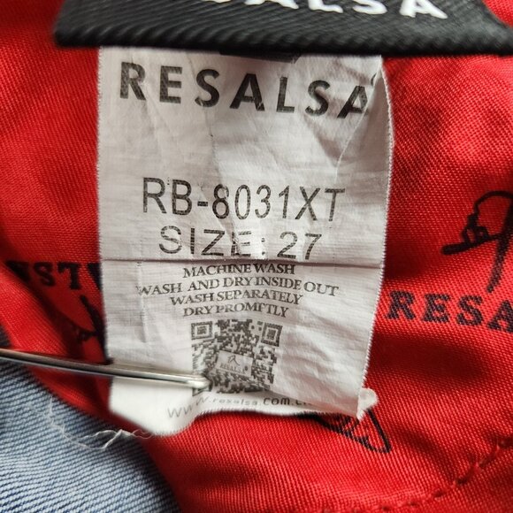 Womens Blue Denim Resalsa Skinny Ankle Jean Size 27 Stretch Faded Star Charm Zip - Picture 11 of 14